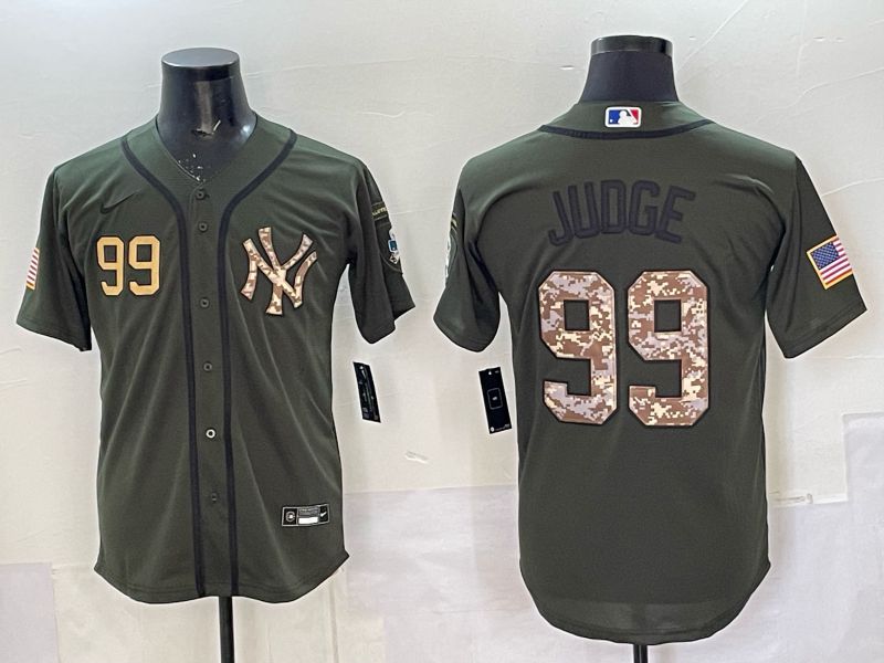 Men 2025 New York Yankees #99 Judge Green camo Nike MLB Jersey style 06